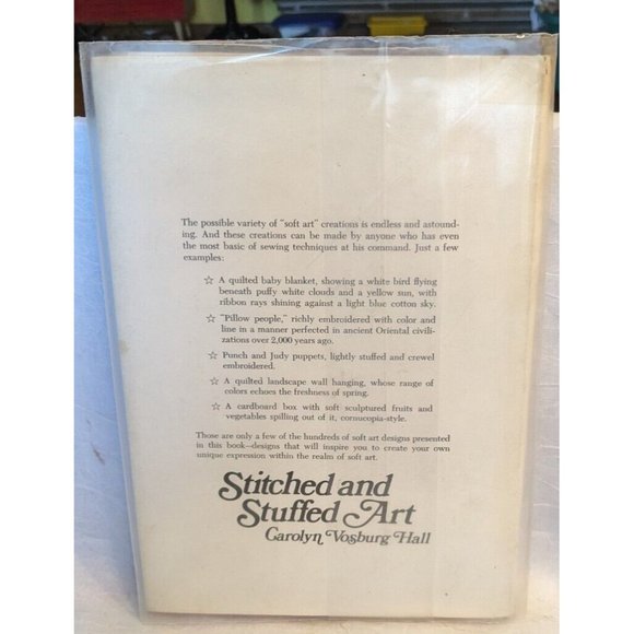 1974 Stitched and Stuffed Art Soft Sculpture Hardcover Vtg Carolyn Hall 1st Ed - Picture 3 of 16